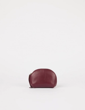 MAKE UP CASE SMALL - DARK CHERRY SOFT GRAIN DARK CHERRY