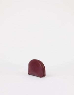 MAKE UP CASE SMALL - DARK CHERRY SOFT GRAIN DARK CHERRY