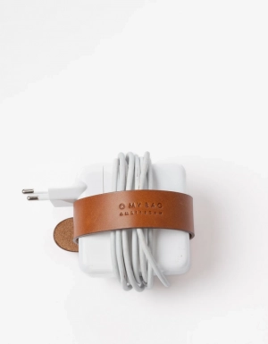 CABLE ORGANIZER - COGNAC CLASSIC LEATHER COGNAC
