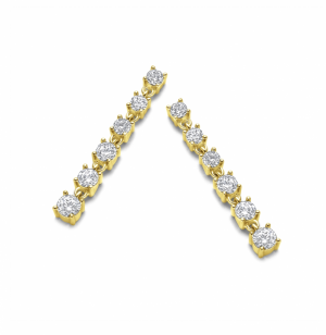 GOLD PLATED SET WITH WHITE CZ GOLD