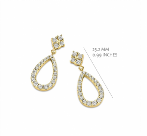 GOLD PLATED SET WITH WHITE CZ GOLD