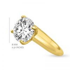 GOLD SET WITH 8MM CZ CENTER STONE GOLD