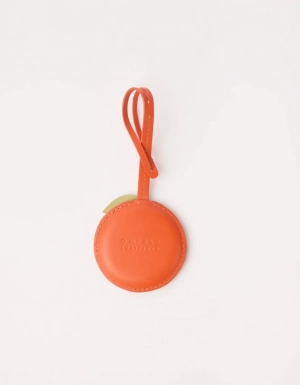 ORANGE BAG CHARM - TANGERINE CLASSIC LEATHER ORANJE