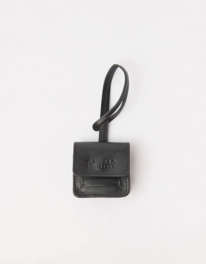 HARPER BAG CHARM - BLACK CLASSIC LEATHER BLACK