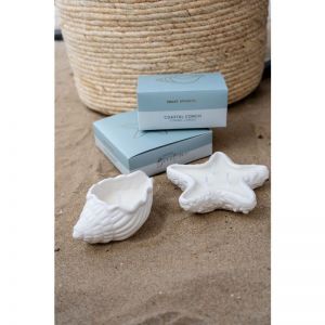 CANDLE COASTAL SHELL OR STAR WHITE