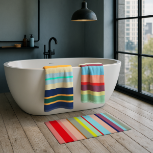 HANDDOEK "RIMINI" MULTICOLOR