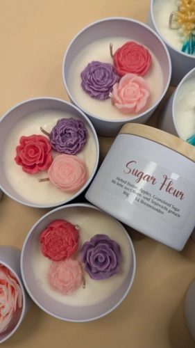 KAARS 3 BLOEMEN - SUGAR FLEUR 