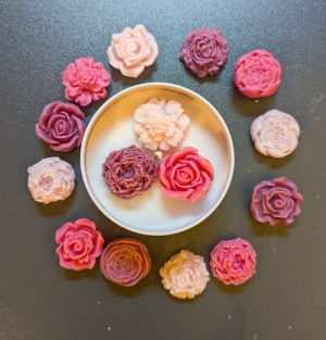 KAARS 3 BLOEMEN - SUGAR FLEUR 