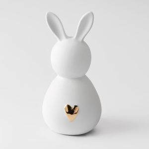 EASTERN PORCELAIN BUNNY LARGE - GOLDEN HEART