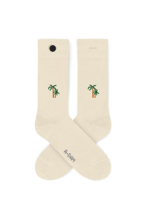 Casual Socks Off White Palm Trees 