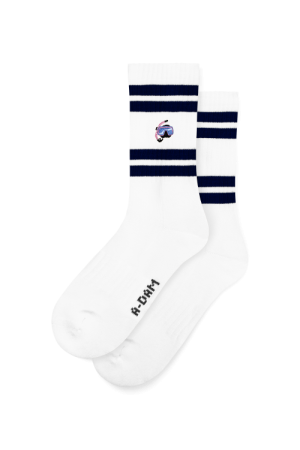 Crew Socks White Snorkel 