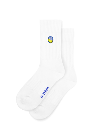 Crew Socks White Banana Sticker  