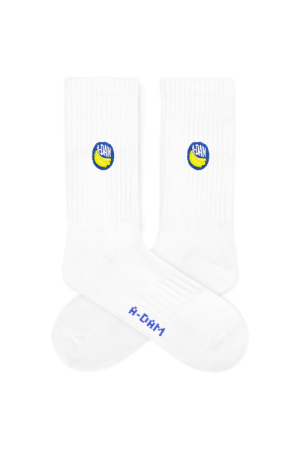Crew Socks White Banana Sticker  