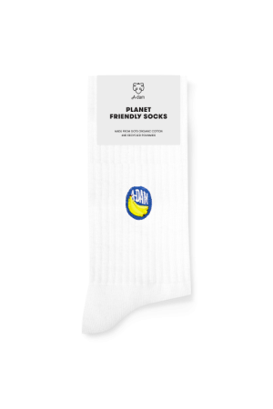 Crew Socks White Banana Sticker  