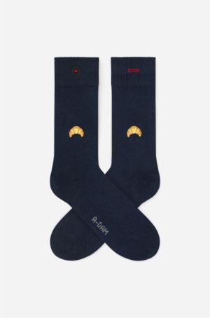 Casual Socks Navy Croissant 