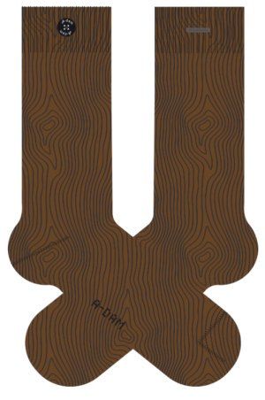 Casual Socks Coffee Liguer Wood Grain Int. 