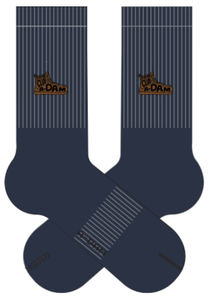 Crew Socks Medi Blue Boot Emb 