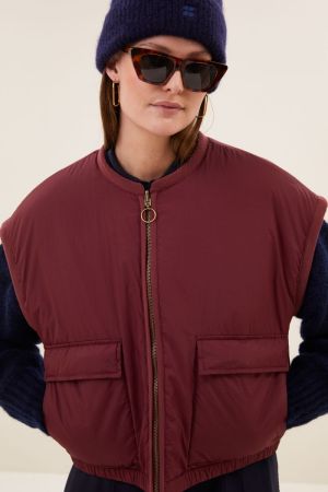 GIO SLEEVLESS JACKET WINE