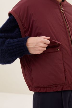 GIO SLEEVLESS JACKET WINE