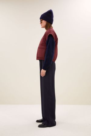 GIO SLEEVLESS JACKET WINE