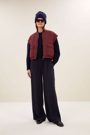 GIO SLEEVLESS JACKET WINE