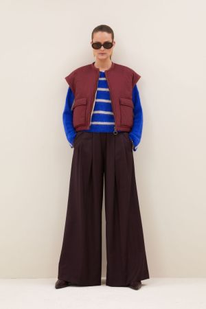 GIO SLEEVLESS JACKET WINE