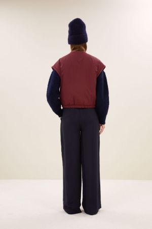GIO SLEEVLESS JACKET WINE