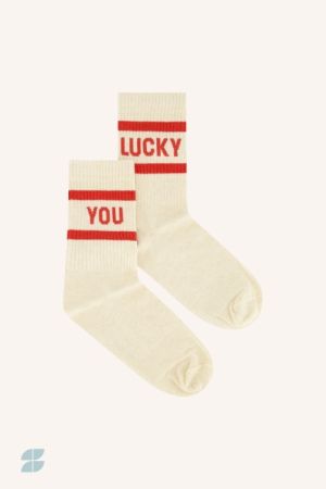 LUCKY OYSTER SOCKS POPPY RED