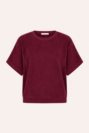 NUKI SLUB TOP BURGUNDY CRUSH
