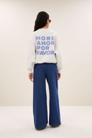 LILI AMOR SWEATER LIGHT GREY MELE