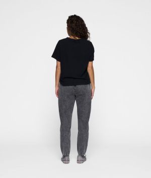 THE BELTED PANTS WASHED BLACK