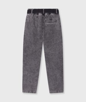 THE BELTED PANTS WASHED BLACK