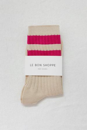 VARSITY SOCKS MAGENTA