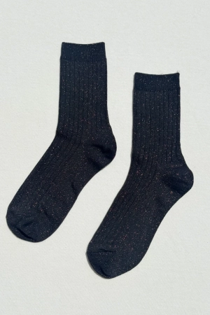 HER SOCKS COPPER BLACK