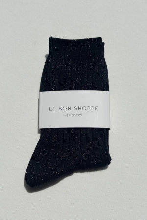 HER SOCKS COPPER BLACK