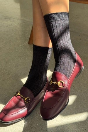 HER SOCKS COPPER BLACK