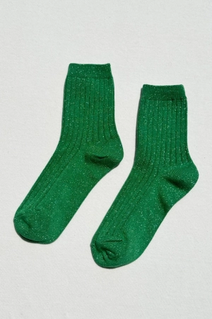 HER SOCKS EMERALD GLITTER