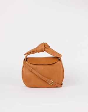 COCO CROISSANT - SOFT GRAIN LEATHER COGNAC