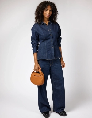 COCO CROISSANT - SOFT GRAIN LEATHER COGNAC
