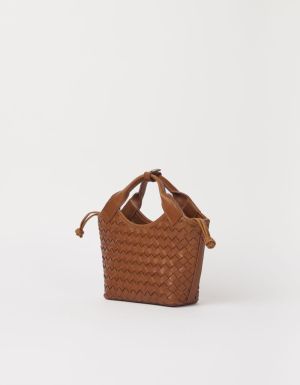 MARA MINI - COGNAC WOVEN CLASSIC  COGNAC