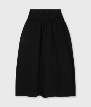 SMOCK SKIRT WASHED DARK CHARCOAL