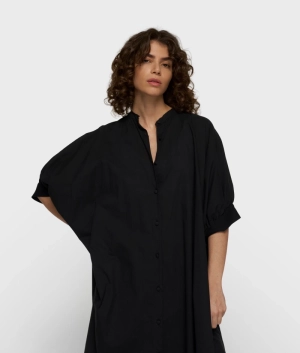 SLEEVLES DRESS VIOLE BLACK