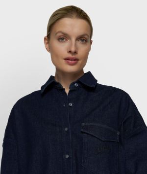 OVERSHIRT CHAMBRAY DARK BLUE