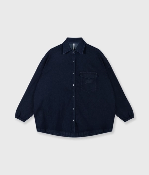 OVERSHIRT CHAMBRAY DARK BLUE