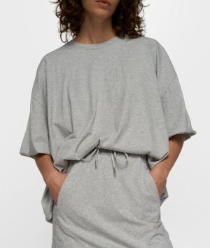 BALLOON TEE LIGHT GREY MELE