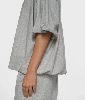 BALLOON TEE LIGHT GREY MELE