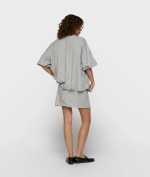 BALLOON TEE LIGHT GREY MELE