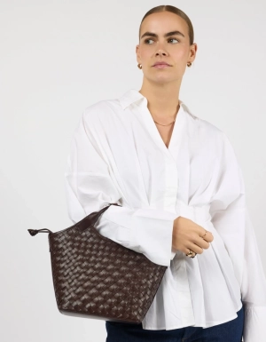 MARA MIDI - CHOCOLATE WOVEN CLASSIC  CHOCOLATE