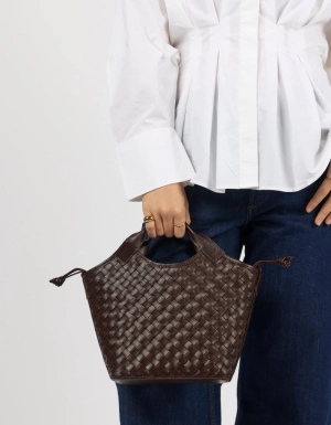 MARA MIDI - CHOCOLATE WOVEN CLASSIC  CHOCOLATE