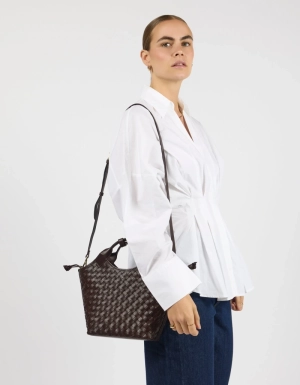 MARA MIDI - CHOCOLATE WOVEN CLASSIC  CHOCOLATE